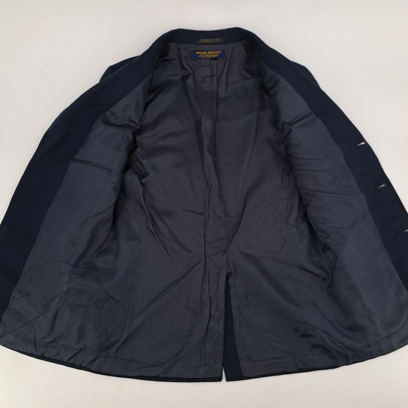 Brooks Brothers Boys 18R Navy Blue Blazer Gold Buttons School Uniform Sport Coat - Picture 8 of 11